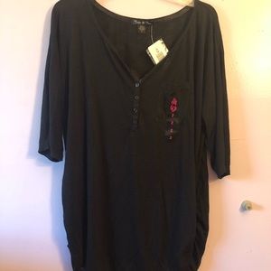 Torrid black scoop henley